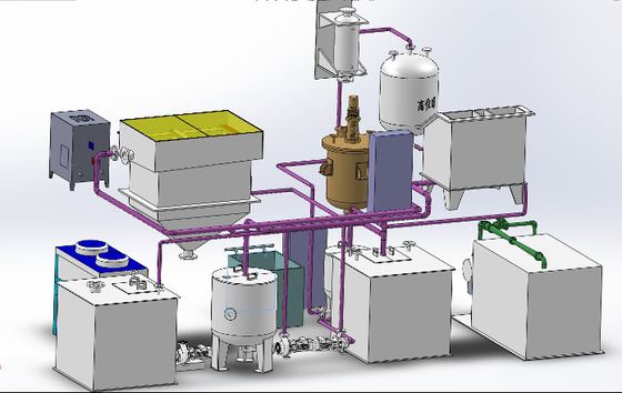 Récupération argentée de métal précieux d'usine de raffinerie de clé de tour des déchets électroniques